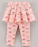 Babyhug Full Length Skeggings Animal Print - Peach