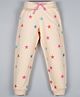 Plum Tree Full Length Stars Print Joggers - Peach