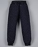 Plum Tree Full Length Dots Printed Harem Pants - Navy Blue