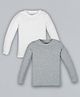 Plum Tree Pack Of 2 Full Sleeves Solid Thermal Vests - Off White & Grey