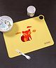 Pine Kids Silicone Animal Printed Placemat - Yellow