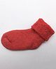 Flaunt Chic Solid Colour Winter Socks - Red