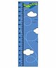 WENS Aeroplane Print Height Measurement Wall Sticker - Blue