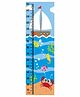 WENS Fish Print Height Measurement Wall Sticker - Multicolor