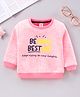 ToffyHouse Full Sleeves Sweatshirt Text Print - Light Pink