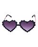 Spiky Heart Shape Sunglasses - Black