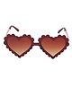 Spiky Heart Shape Sunglasses - Brown