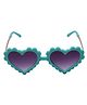 Spiky Heart Shape Sunglasses - Green