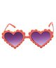 Spiky Heart Shape Sunglasses - Peach