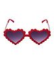 Spiky Heart Shape Sunglasses - Red