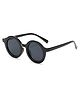 SYGA Modern Stylish Goggles Round Style with Grey Film - Black