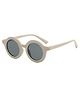 SYGA Modern Stylish Goggles Round Style with Grey Film - Brown