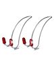 Syga Studded Car Back Hook Pack of 2 - Red 