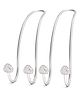 Syga Studded Car Back Hook Pack of 2 - White 