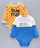 US Polo Assn Full Sleeves Bodysuit Pack Of 2 -  Blue Yellow