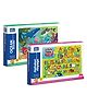 Mini Leaves 59 Pieces 2 in 1 Combo Birthday Gift Wooden Jigsaw Puzzles - Ocean and ABCD Puzzle