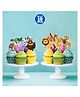 Zyozi Animal Safari Jungle Cupcake Toppers Multicolour - 10 Pieces