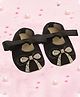 Coco Candy Studded Bow Detailing Booties - Black