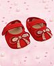 Coco Candy Studded Bow Detailing Booties - Red