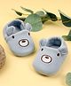 Kicks & Crawl Bear Design Elastic Booties - Blue