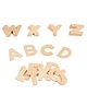 EDUEDGE Wooden Capital Letters Alphabets 26 Pieces - Brown