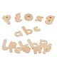 EDUEDGE Wooden Small Alphabets 26 Pieces - Brown