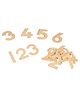 EDUEDGE Wooden Numbers Educational Toy 10 Pieces - Brown