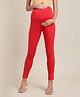 Bella Mama Full Length Maternity Leggings - Red