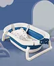 Babyhug Foldable Bathtub with Printed Cushion - Dark Blue
