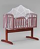 Babyhug Joy Plus Cradle With Mosquito Net - Walnut