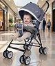 R for Rabbit Pixie Toddlers Buggy and Stroller for New Born Baby, Travel Friendly Portable Easy Foldable and Carry, Kids Age 6-36 Months (Black Grey)