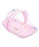 R for Rabbit Snuggy Safari Baby Sleeping Bedding Set with Mosquito Net with Zip Clousre, 100% Soft Cotton Bed for Kids, Printed Baby Nest for New Born, Sleeping Bag for 0 to 12 Months Toddler (Pink)