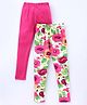 Pspeaches Pack Of 2 Full Length Unicorn Print Leggings  - Pink
