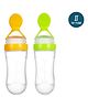 Tiny Tycoonz Silicone Squeezy Food Feeder Bottle Pack Of 2 Multicolor - 90 ml Each