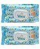 The Little Lookers  Soft Cleansing Anti Bacterial Baby Cotton Wipes Pack Of 2 - 90 Pieces Each