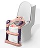 LuvLap Trainer Potty Seat with Ladder, Fits Standard Toilets, Potty Training for Boys & Girls 1+ Years, Safe & Easy Use, Pink