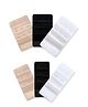 Inner Pack Of 6 Bra Extenders - Black White Beige
