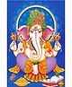 WENS Lord Ganesha Theme Self Adhesive Wall Poster - Multicolor
