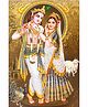 WENS Radha Krishna Theme Self Adhesive Wall Poster - Multicolor