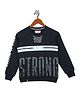 Monte Carlo Full Sleeves Strong Print Sweatshirt - Blue