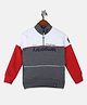 Monte Carlo Full Sleeves Color Block Sweatshirt - White Red Blue