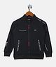 Monte Carlo Full Sleeves Text Print Jacket - Black