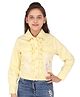 Cutecumber Full Sleeves Ruffled Jacket - Yellow