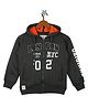 Monte Carlo Full Sleeves Text Print Hooded Jacket - Dark Olive
