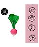 Oli & Carol Natural Rubber Teether for baby- Soft & Chewable Vegetable Teether-Ramona the Radish