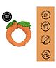 Oli & Carol Natural Rubber Veggie Teether for baby- Soft & Chewable-Cathy the Carrot- 0m+