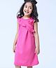 Babyhug Sleeveless Frilled Party Wear Frock with Corsage - Pink