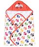 Pink Rabbit Hooded Wrapper Vehicle Print - White Peach