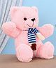 EDU KIDS TOYS Teddy Bear Soft Toy With Scarf Pink (Color & Print May Vary)- Height 30 cm
