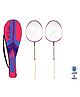Legends of Sports Wide Body Badminton Racket with Cover Multicolor - Pack of 2